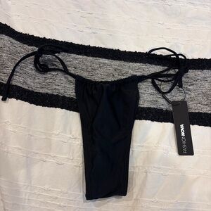 Fashion Nova Black Bikini Bottom String S new